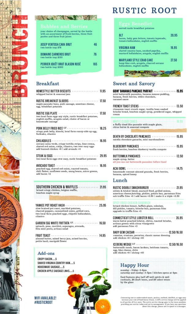 Brunch Menu - Rustic Root
